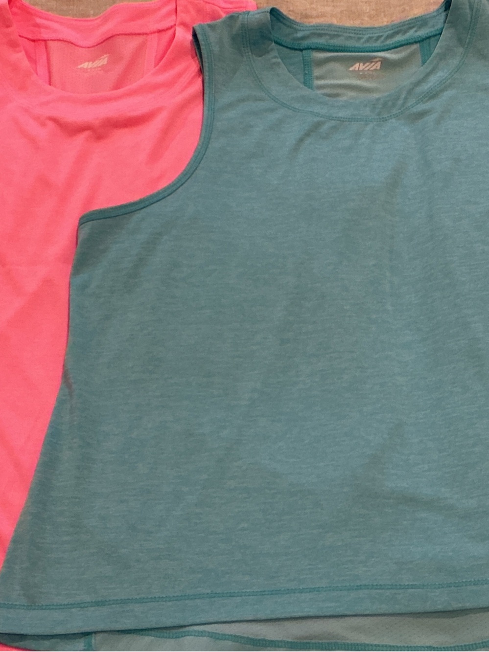 Avia Women’s Athletic Tank Tops in Teal and Hot Pink - 2 Pack